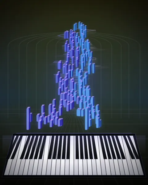 Retrato musical da edição Invention 2, BWV 773