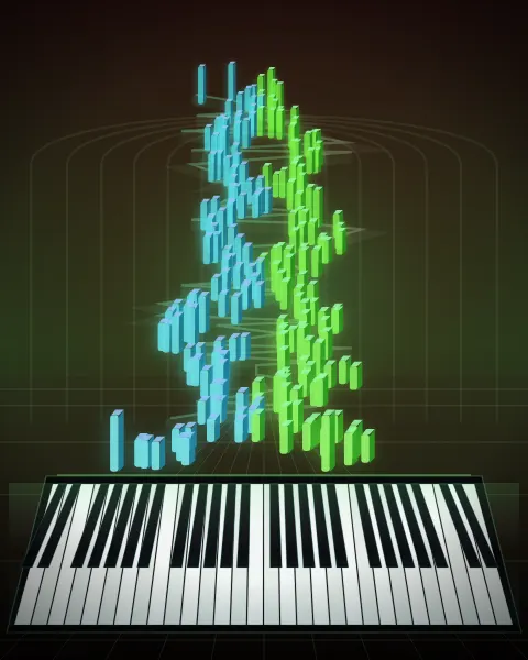 Retrato musical da edição Invention 5, BWV 776