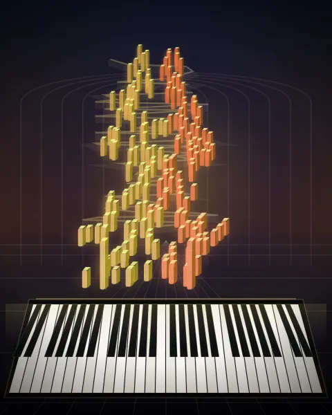 Retrato musical da edição Invention 15, BWV 786
