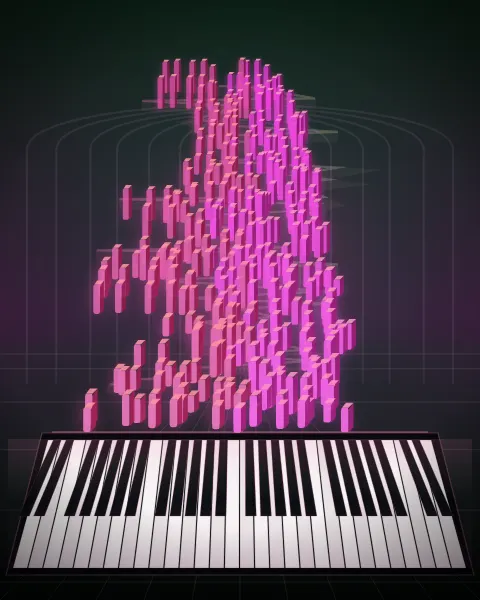 Retrato musical da edição Piano Sonata in C Major - KV 309 (1st Part)